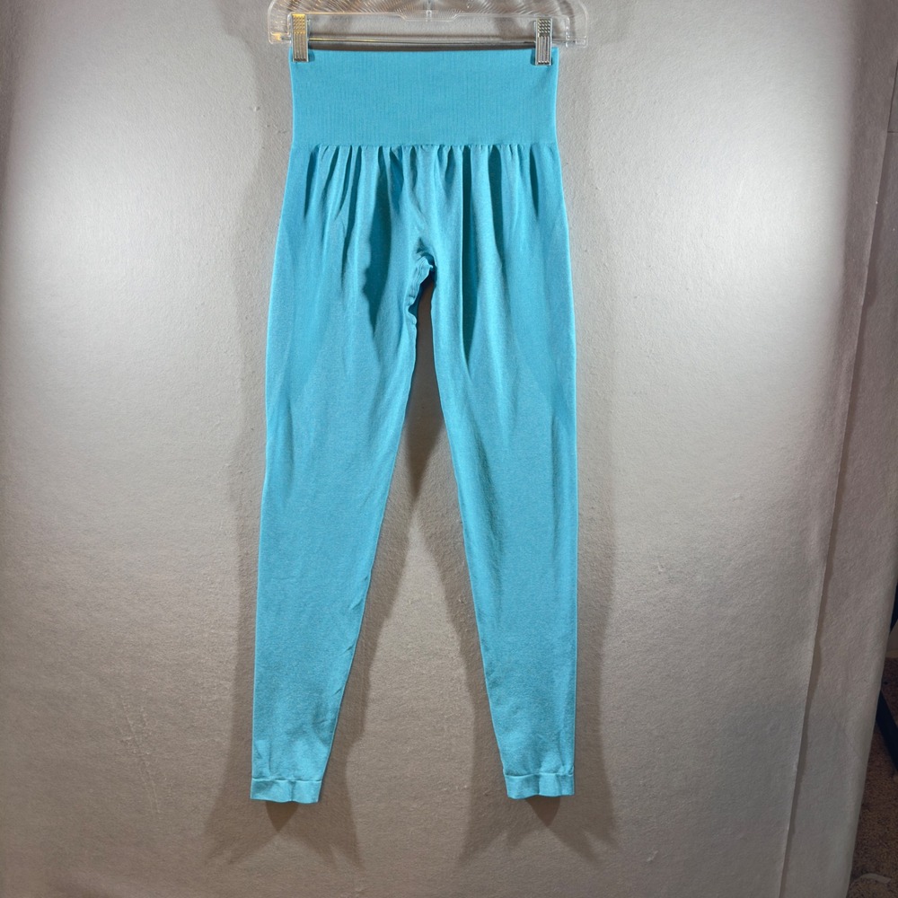 595 |‎ NVGTN Aqua Blue Seamless High Rise Jogger Leggings Womens Medium